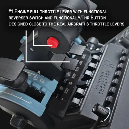 NEW! ProDeskSim Airbus A319-A321 Advanced addon/mod package for the Honeycomb Bravo throttle quadrant