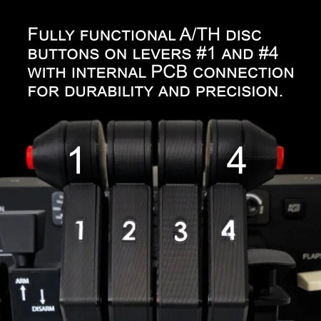 NEW! ProDeskSim Airbus A380 Advanced - 4 engine - throttle addon pack for Honeycomb Bravo, FBW A380, Flight simulator