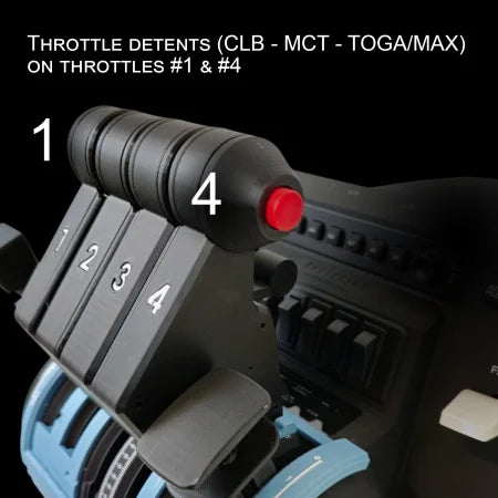 NEW! ProDeskSim Airbus A380 Advanced - 4 engine - throttle addon pack for Honeycomb Bravo, FBW A380, Flight simulator