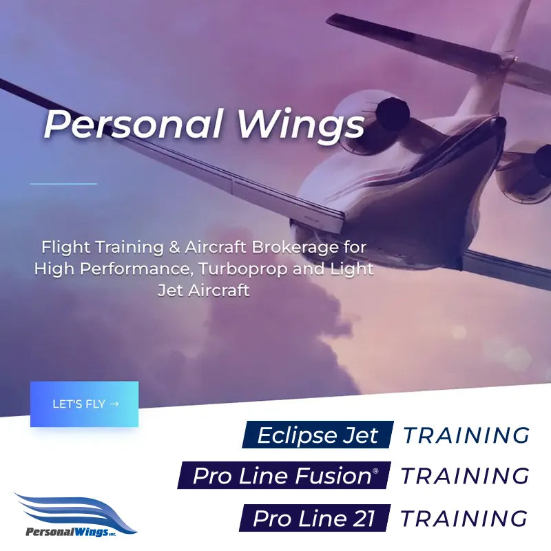 Personal Wings pilot training and brokerage jet image